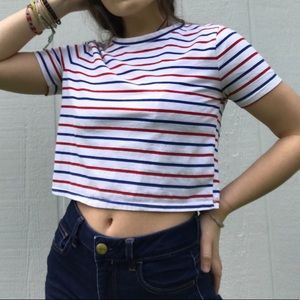Striped Crop Tee